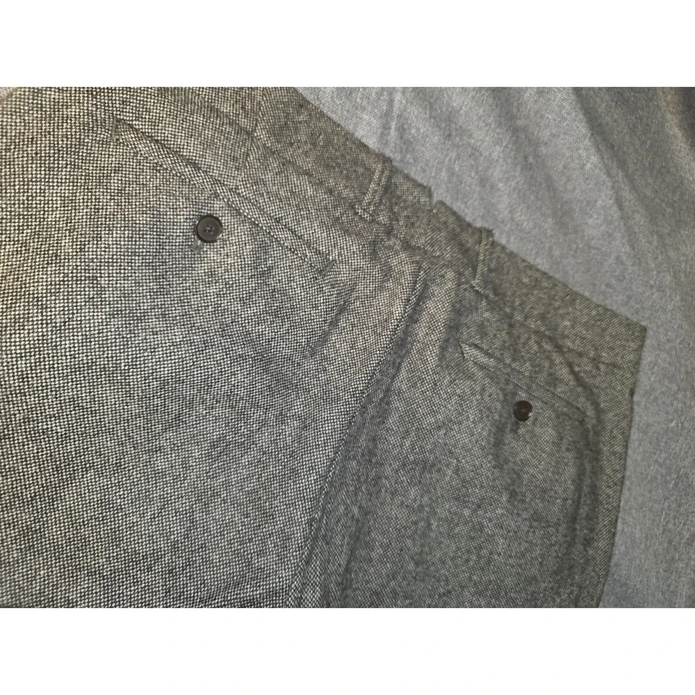 Banana Republic Mens 33x32 Pants Vintage Straight Gray Herringbone Wool Trousers